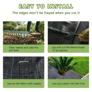 Singhal Garden Weed Control Mat Heavy Black Landscape Fabric